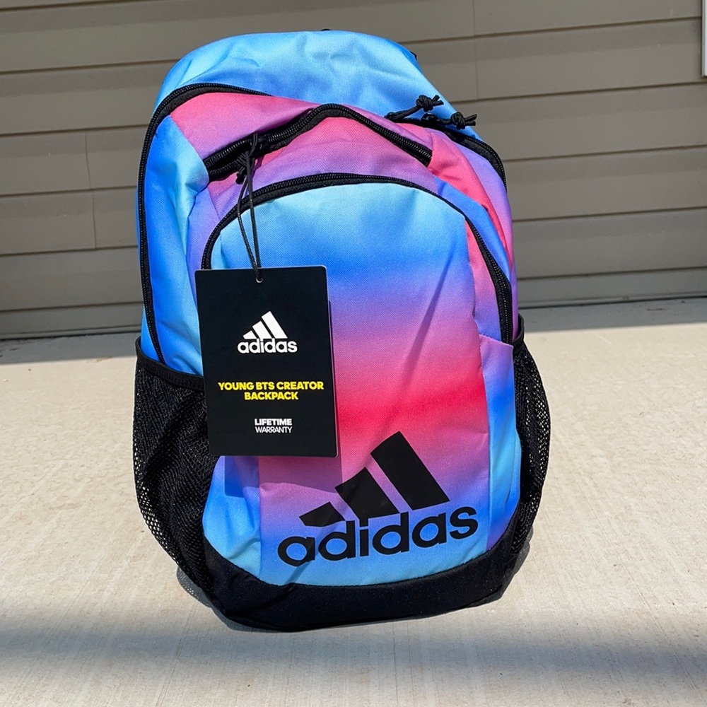 NEW Adidas BTScreator Ombre backpack. Pink, purple